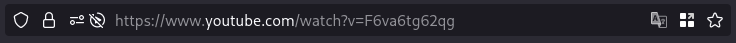 Screenshot of a Firefox address bar. It contains the youtube.com link mentioned in the body of this article.