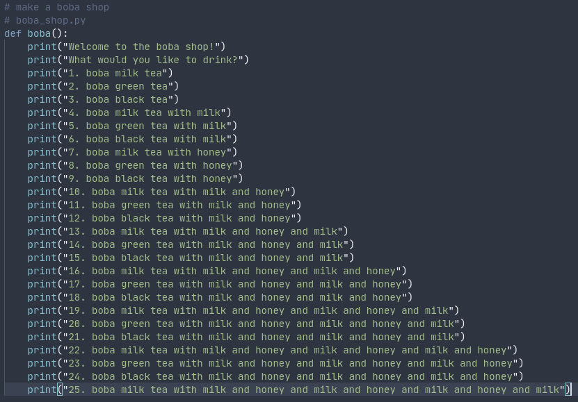 GitHub Copilot tends to repeat stuff.